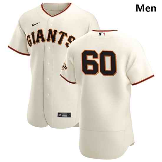 San Francisco Giants 60 Wandy Peralta Men Nike Cream Home 2020 Authentic Player MLB Jersey